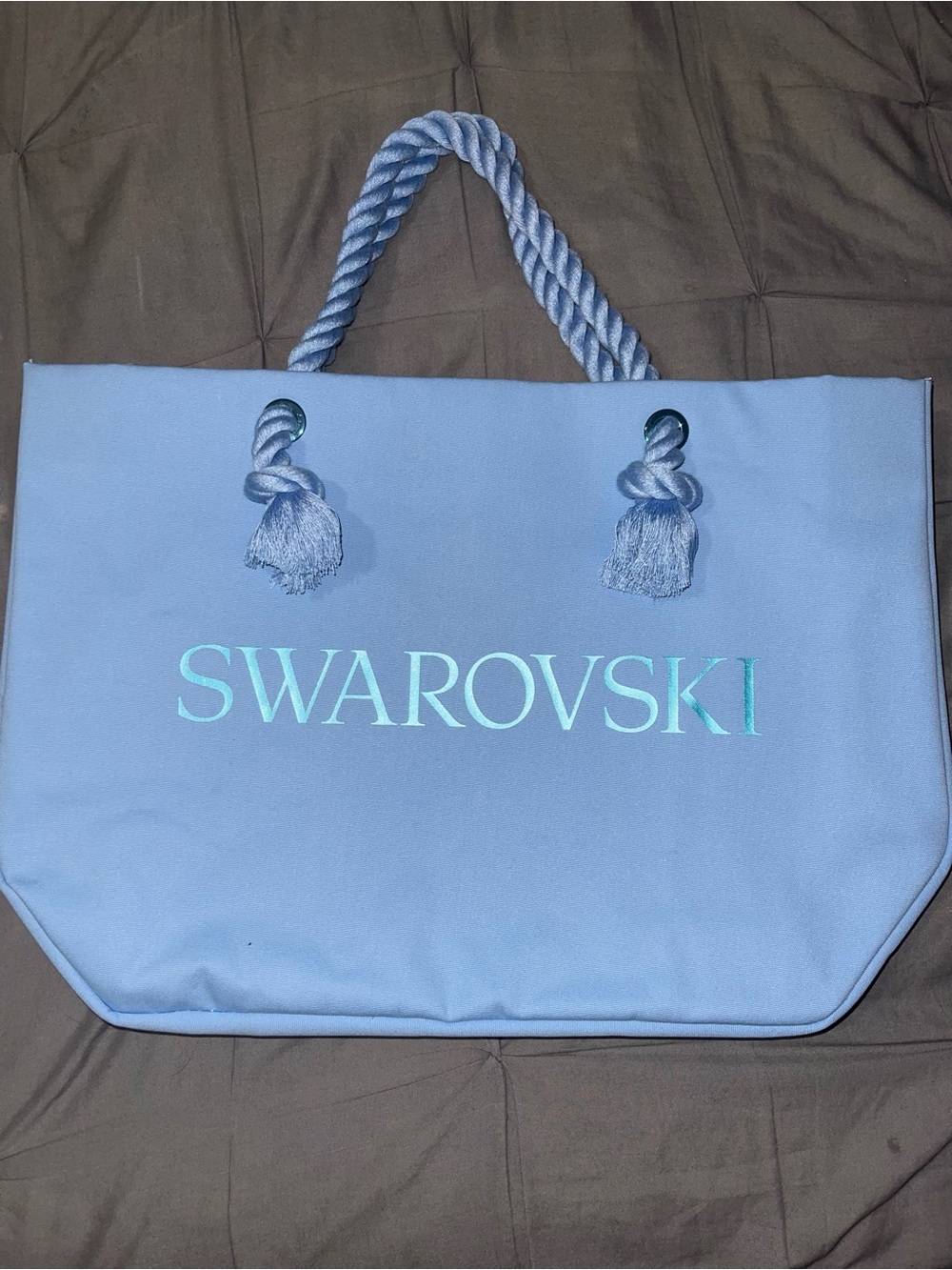 Swarovski Light Blue Rope-Handle Tote